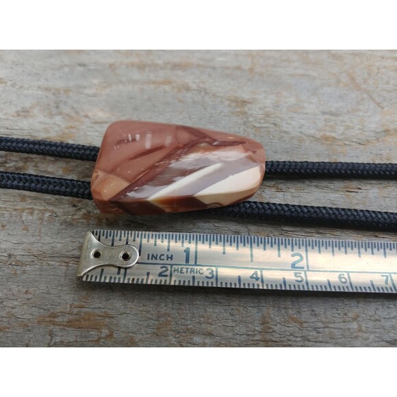 Handcrafted Brown Stone Bolo Tie - Picture 10 of 10